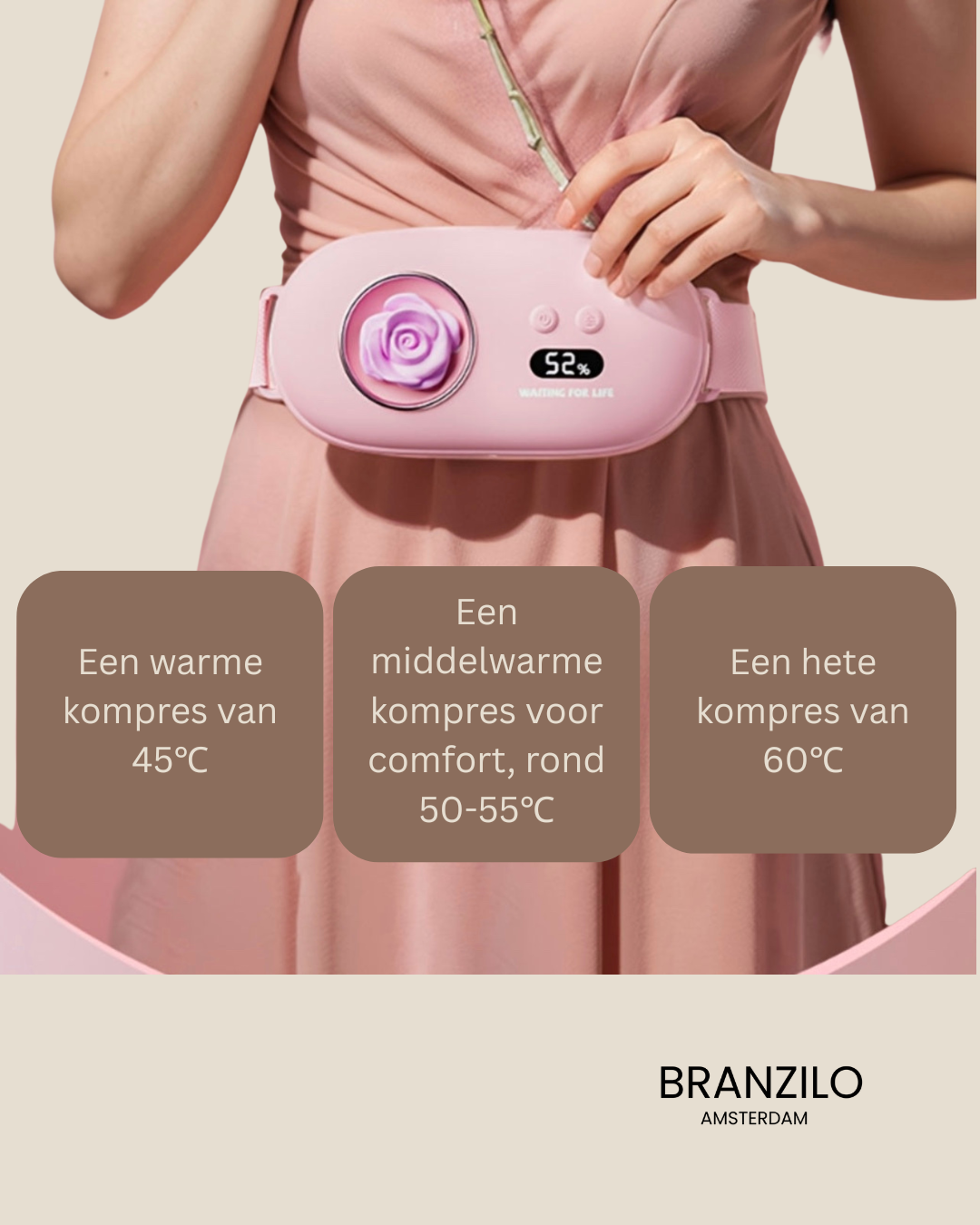 ComfortFlow Warmte Riem - Direct Comfort Bij Menstruatie, Overal En Altijd Draagbaar!